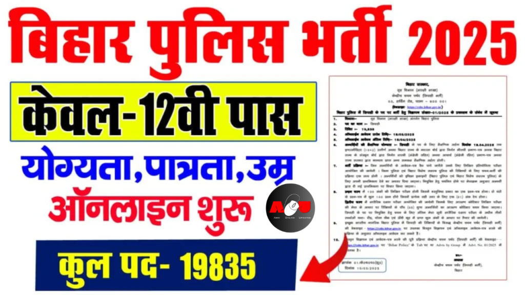 Bihar Police Constable Recruitment 2025-बिहार पुलिस में आई नई भर्ती 2025 poster